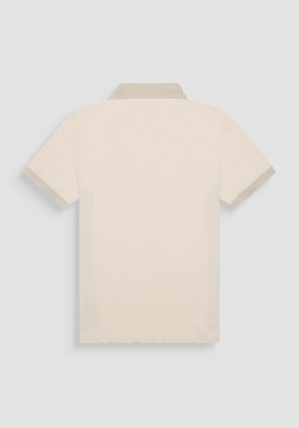 PURE COTTON JERSEY REGULAR FIT POLO SHIRT WITH MONOGRAM PRINT - Antony Morato Online Shop