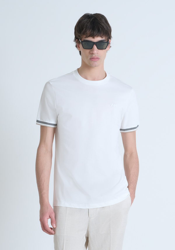 T-SHIRT REGULAR FIT IN JERSEY DI COTONE CON LOGO RICAMATO - Antony Morato Online Shop