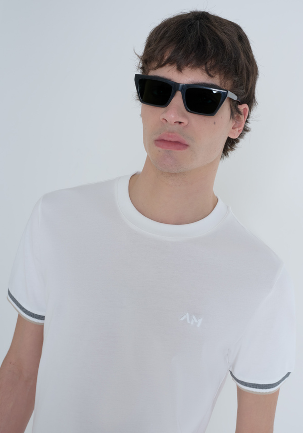 T-SHIRT REGULAR FIT IN JERSEY DI COTONE CON LOGO RICAMATO - Antony Morato Online Shop