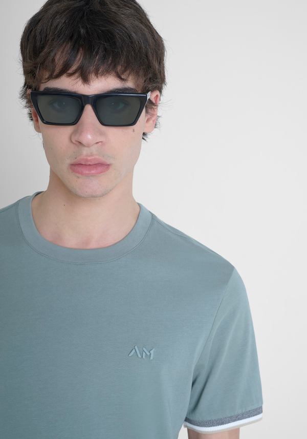 T-SHIRT REGULAR FIT IN JERSEY DI COTONE CON LOGO RICAMATO - Antony Morato Online Shop