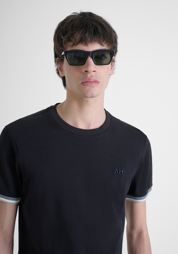 POLO REGULAR FIT DE PUNTO DE ALGODÓN PURO CON MONOGRAMA ESTAMPADO - Antony Morato Online Shop