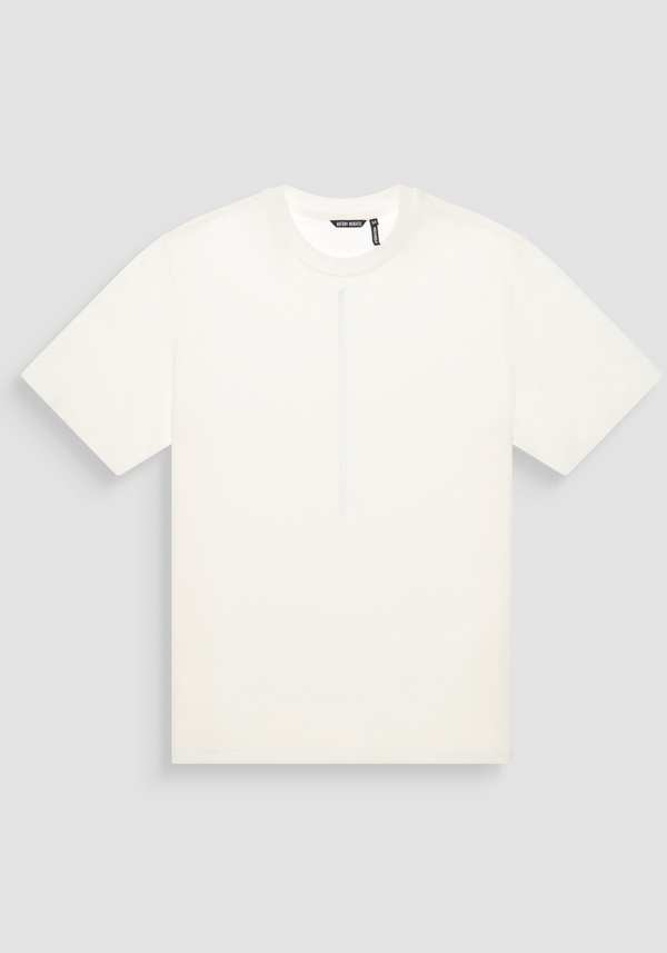 RELAXED FIT T-SHIRT IN PURE COTTON JERSEY WITH MINIMAL PRINT AND LOGO ON THE BACK - Antony Morato Online Shop