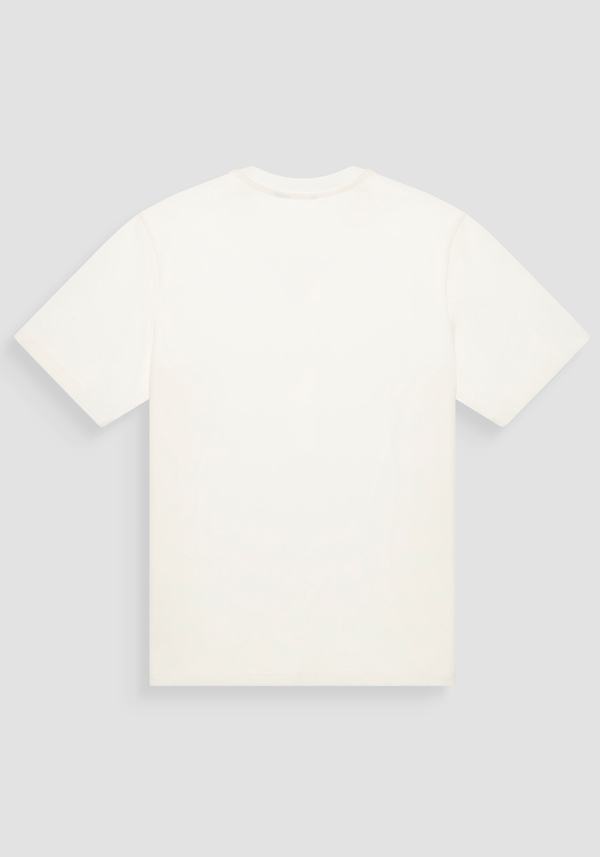 RELAXED FIT T-SHIRT IN PURE COTTON JERSEY WITH MINIMAL PRINT AND LOGO ON THE BACK - Antony Morato Online Shop
