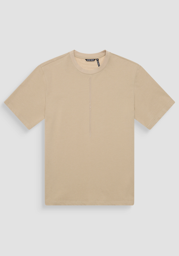RELAXED FIT T-SHIRT IN PURE COTTON JERSEY WITH MINIMAL PRINT AND LOGO ON THE BACK - Antony Morato Online Shop