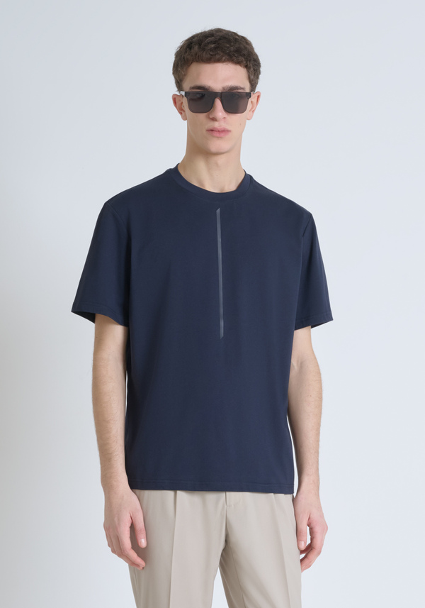 RELAXED FIT T-SHIRT IN PURE COTTON JERSEY WITH MINIMAL PRINT AND LOGO ON THE BACK - Antony Morato Online Shop