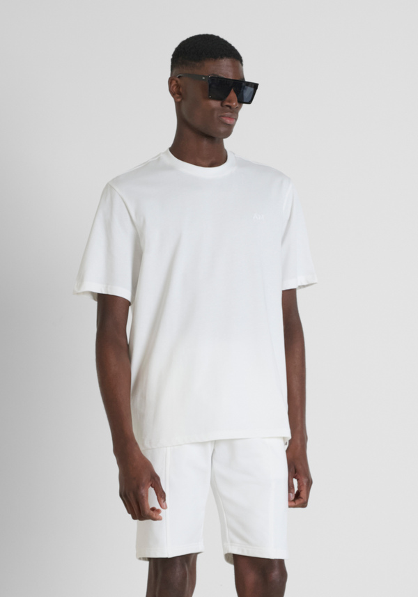 T-SHIRT DÉCONTRACTÉ EN JERSEY DE COTON AVEC LOGO BRODÉ - Antony Morato Online Shop