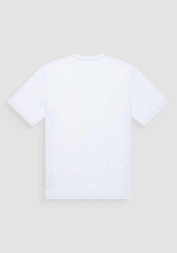 RELAXED FIT 100% COTTON JERSEY T-SHIRT WITH TONE-ON-TONE EMBOSSED LOGO LETTERING - Antony Morato Online Shop