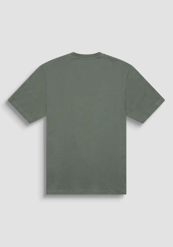 RELAXED FIT 100% COTTON JERSEY T-SHIRT WITH TONE-ON-TONE EMBOSSED LOGO LETTERING - Antony Morato Online Shop