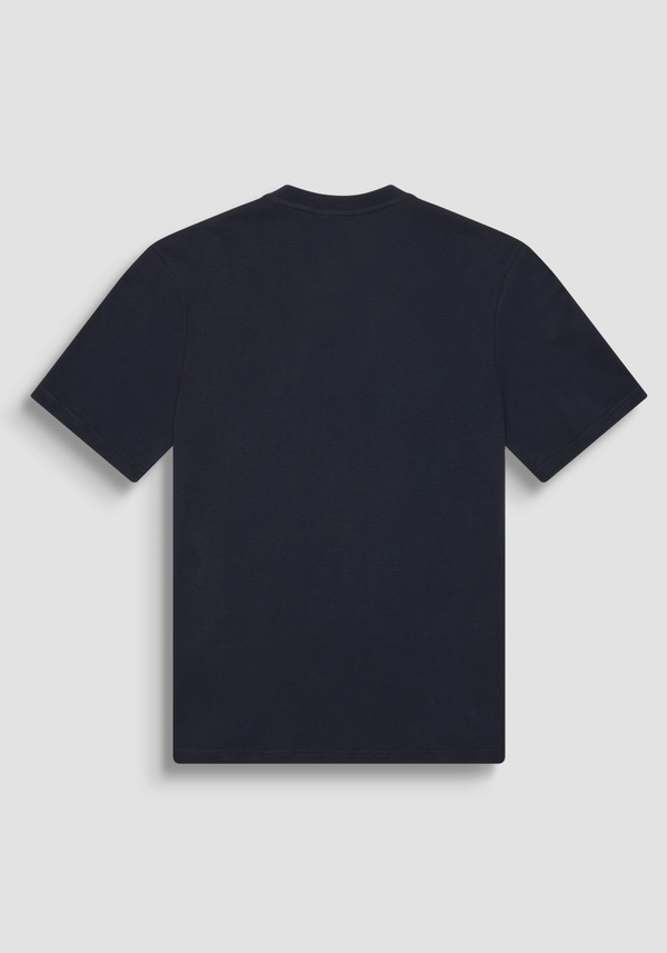 RELAXED FIT 100% COTTON JERSEY T-SHIRT WITH TONE-ON-TONE EMBOSSED LOGO LETTERING - Antony Morato Online Shop