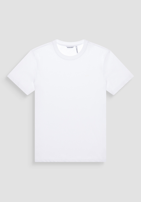 T-SHIRT REGULAR FIT IN JERSEY DI COTONE E LOGO RICAMATO - Antony Morato Online Shop