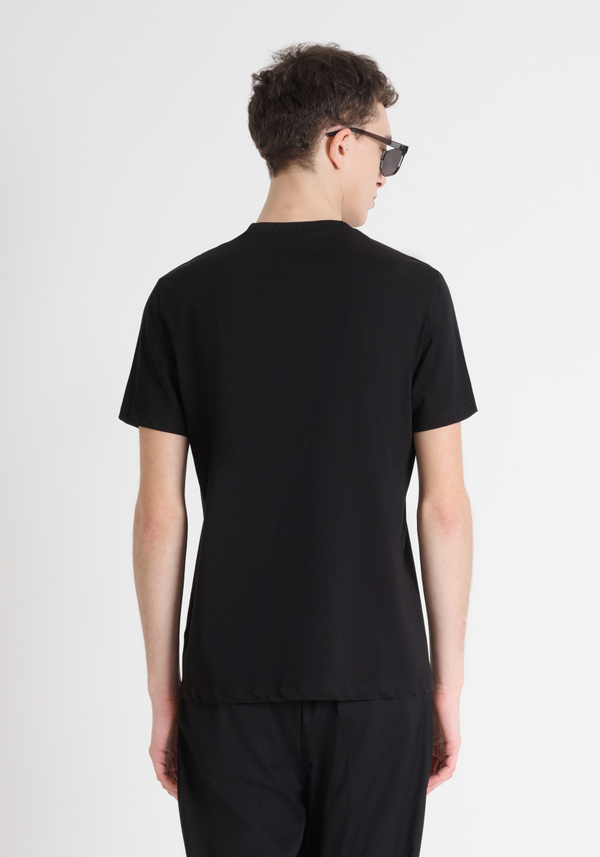 CAMISETA RELAXED DE PUNTO DE ALGODÓN 100 % CON LOGOTIPO EN RELIEVE TONO SOBRE TONO - Antony Morato Online Shop