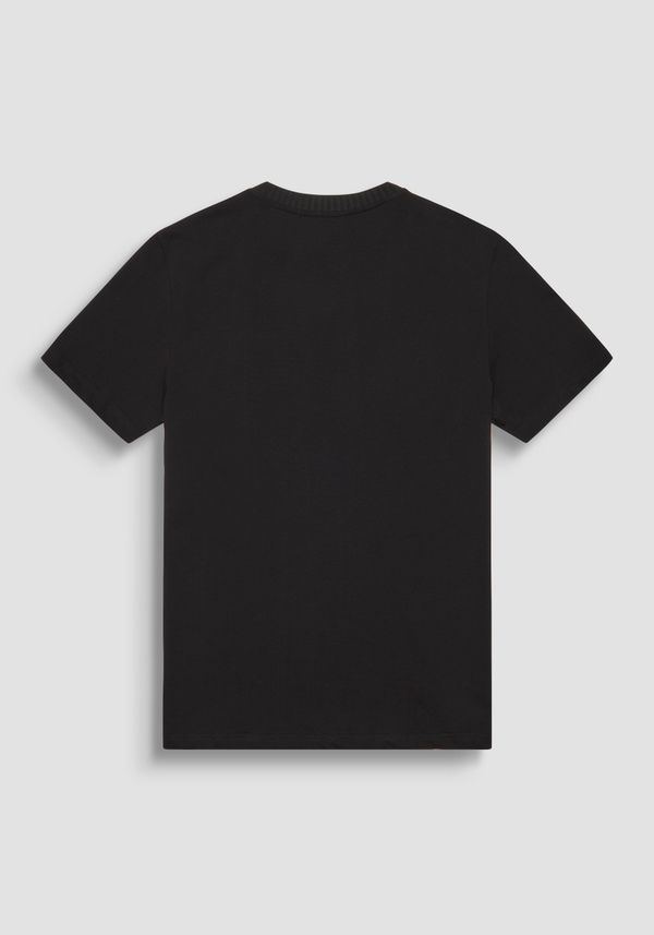 CAMISETA RELAXED DE PUNTO DE ALGODÓN 100 % CON LOGOTIPO EN RELIEVE TONO SOBRE TONO - Antony Morato Online Shop