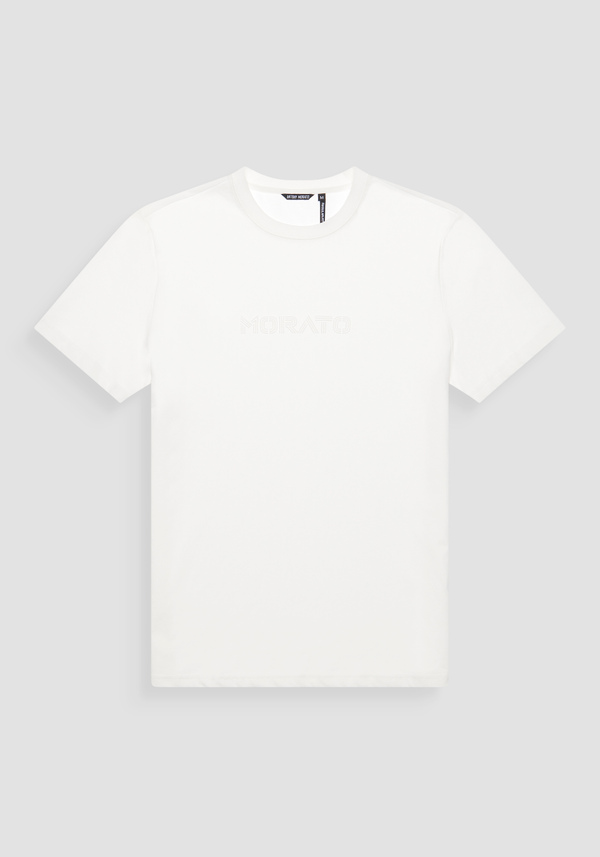 REGULAR FIT 100% COTTON JERSEY T-SHIRT WITH TONE-ON-TONE EMBOSSED LOGO - Antony Morato Online Shop