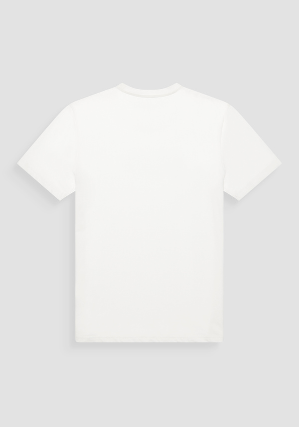 REGULAR FIT 100% COTTON JERSEY T-SHIRT WITH TONE-ON-TONE EMBOSSED LOGO - Antony Morato Online Shop
