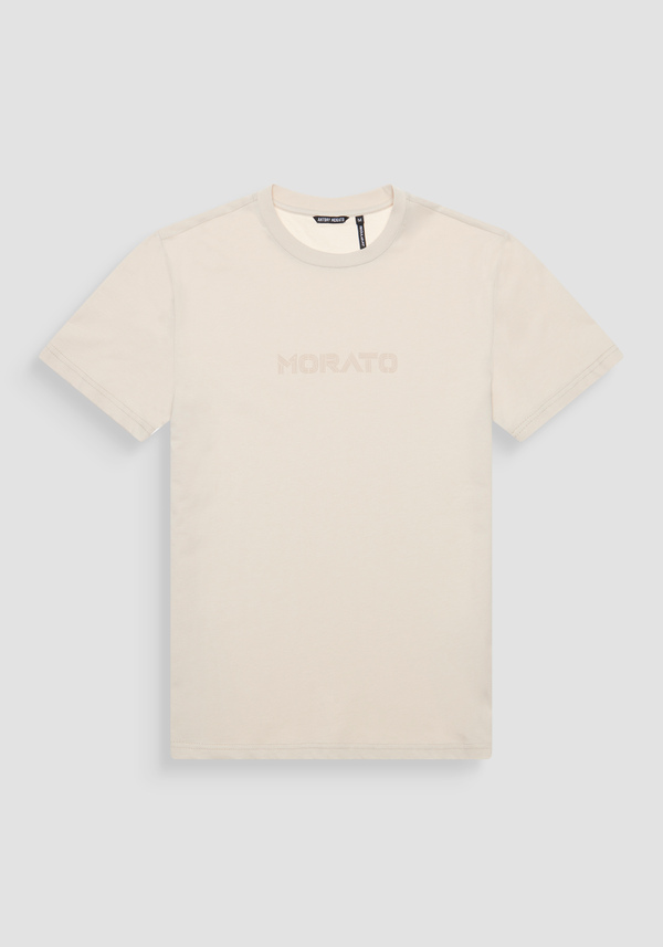 REGULAR FIT 100% COTTON JERSEY T-SHIRT WITH TONE-ON-TONE EMBOSSED LOGO - Antony Morato Online Shop