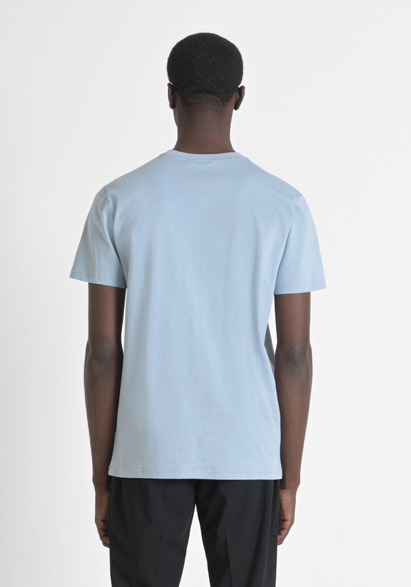 REGULAR FIT 100% COTTON JERSEY T-SHIRT WITH TONE-ON-TONE EMBOSSED LOGO - Antony Morato Online Shop