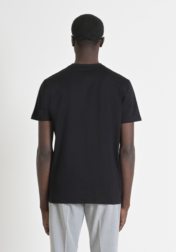 REGULAR FIT 100% COTTON JERSEY T-SHIRT WITH TONE-ON-TONE EMBOSSED LOGO - Antony Morato Online Shop