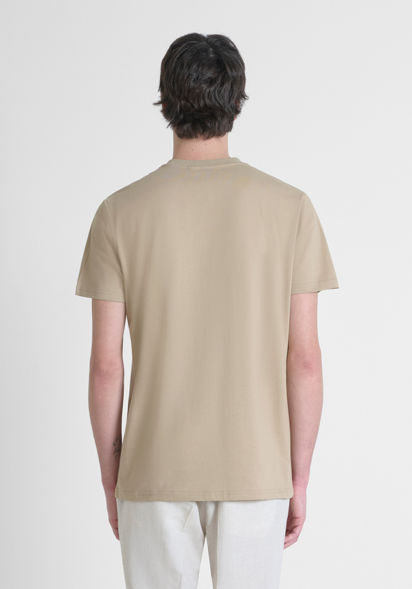 REGULAR FIT 100% COTTON JERSEY T-SHIRT WITH CONTRASTING LOGO PATCH - Antony Morato Online Shop