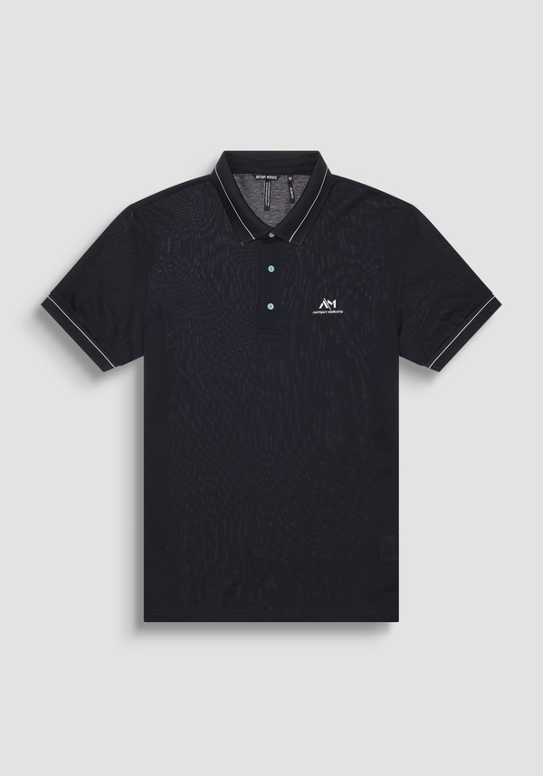 T-SHIRT REGULAR FIT AUS 100 % BAUMWOLLJERSEY MIT KONTRASTIERENDEM LOGO-PATCH - Antony Morato Online Shop