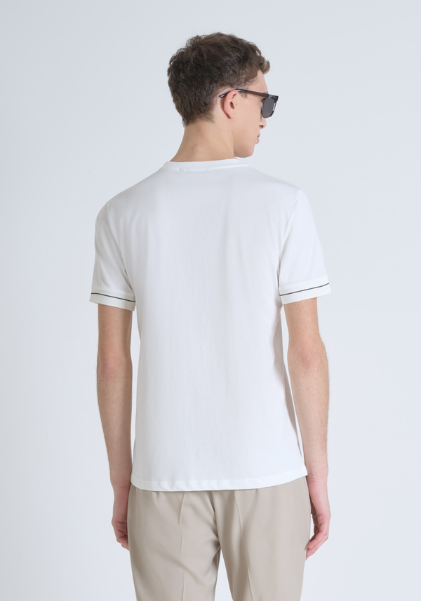 POLO SLIM FIT DE PIQUÉ DE ALGODÓN PURO CON LOGOTIPO Y DETALLES EN CONTRASTE EN EL PECHO - Antony Morato Online Shop