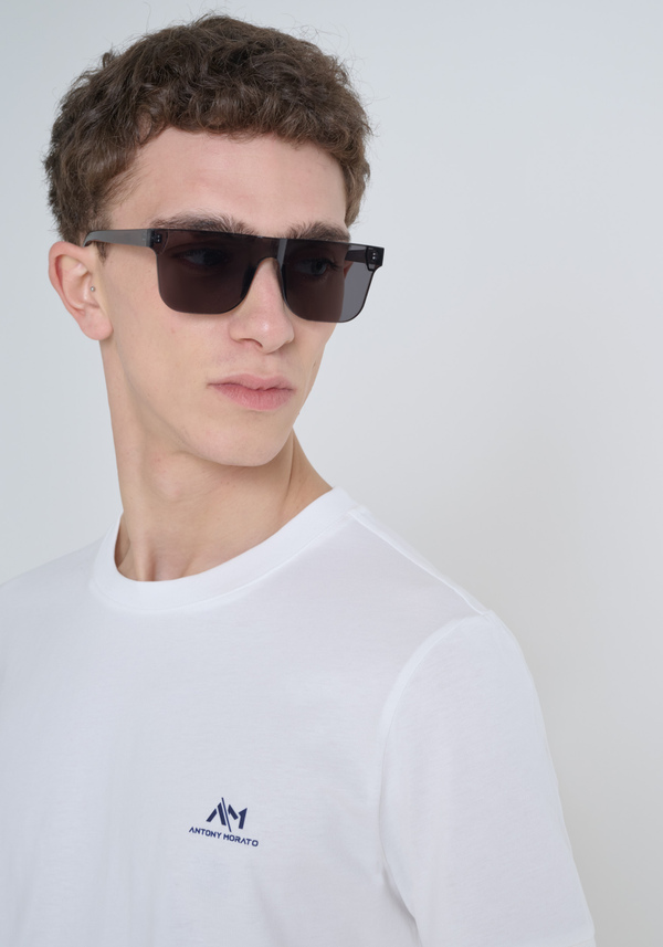 POLO SLIM FIT DE PIQUÉ DE ALGODÓN PURO CON LOGOTIPO Y DETALLES EN CONTRASTE EN EL PECHO - Antony Morato Online Shop