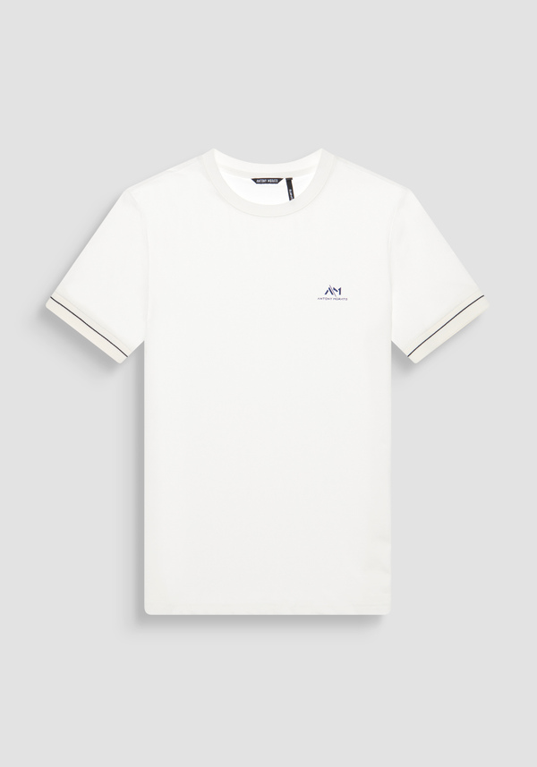 POLO SLIM FIT DE PIQUÉ DE ALGODÓN PURO CON LOGOTIPO Y DETALLES EN CONTRASTE EN EL PECHO - Antony Morato Online Shop