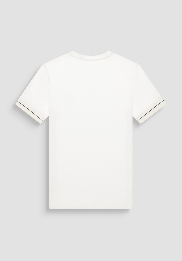 POLO SLIM FIT DE PIQUÉ DE ALGODÓN PURO CON LOGOTIPO Y DETALLES EN CONTRASTE EN EL PECHO - Antony Morato Online Shop