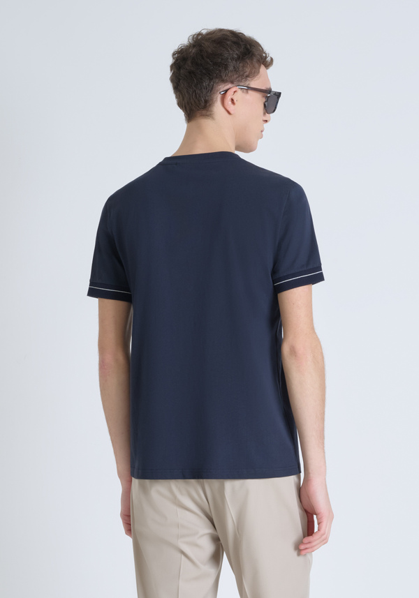 POLO SLIM FIT DE PIQUÉ DE ALGODÓN PURO CON LOGOTIPO Y DETALLES EN CONTRASTE EN EL PECHO - Antony Morato Online Shop