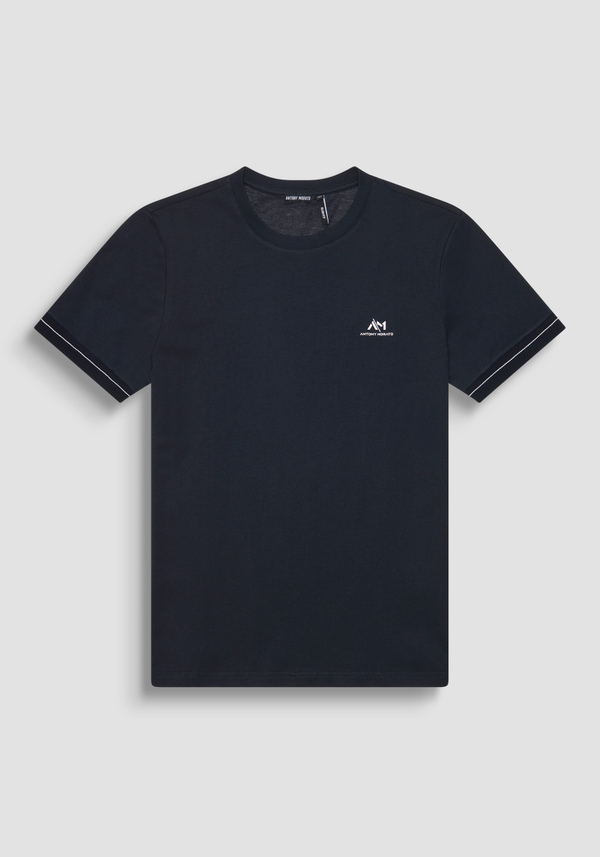 POLO SLIM FIT DE PIQUÉ DE ALGODÓN PURO CON LOGOTIPO Y DETALLES EN CONTRASTE EN EL PECHO - Antony Morato Online Shop