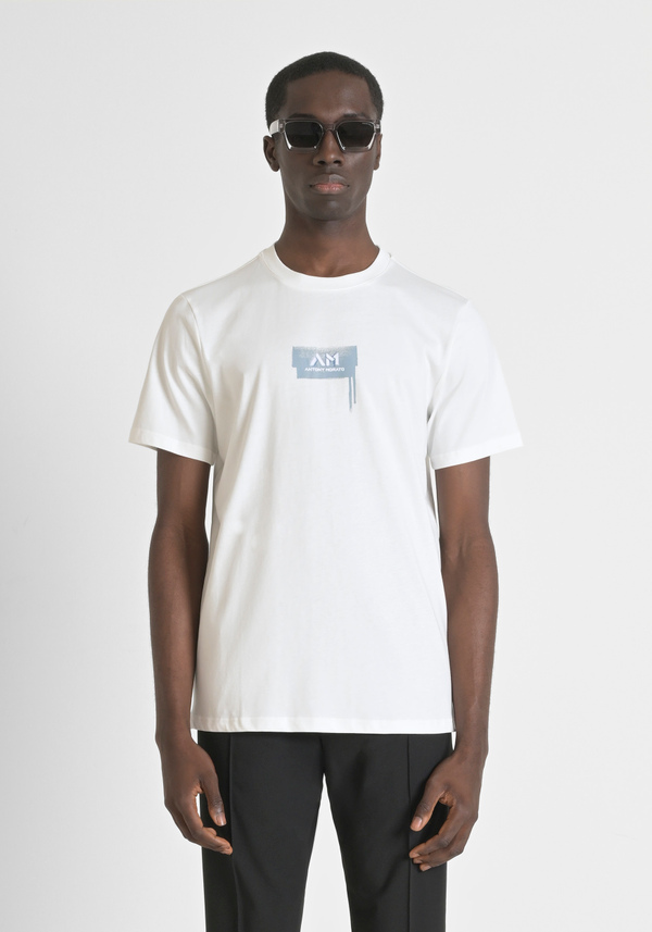 REGULAR FIT T-SHIRT IN COTTON JERSEY WITH LOGO - Antony Morato Online Shop