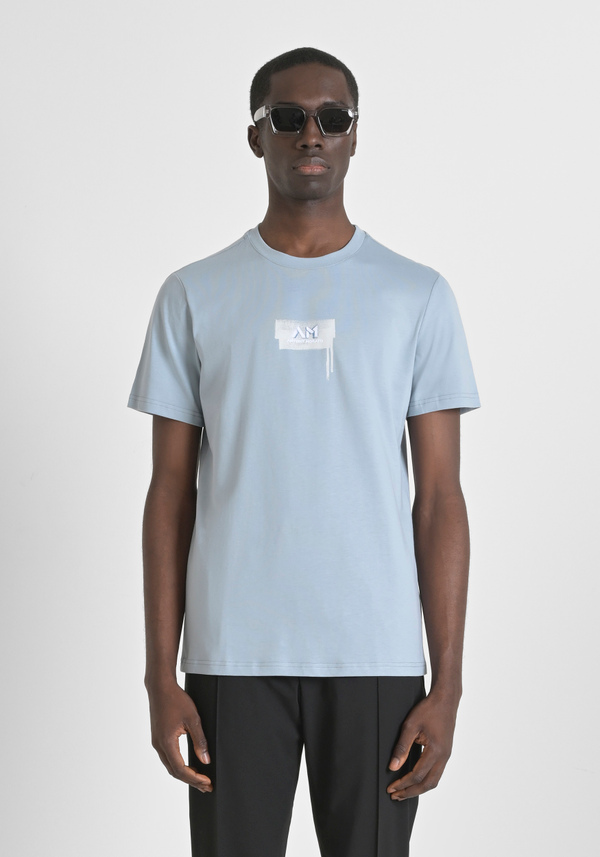 REGULAR FIT T-SHIRT IN COTTON JERSEY WITH LOGO - Antony Morato Online Shop