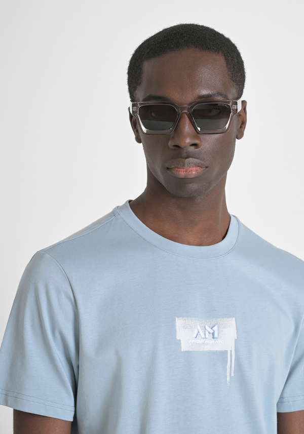 REGULAR FIT T-SHIRT IN COTTON JERSEY WITH LOGO - Antony Morato Online Shop