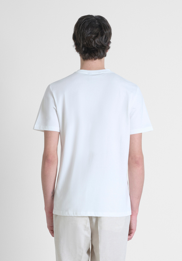 COTTON REGULAR FIT T-SHIRT WITH LOGO PRINT - Antony Morato Online Shop