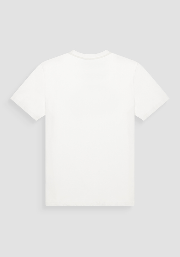 COTTON REGULAR FIT T-SHIRT WITH LOGO PRINT - Antony Morato Online Shop