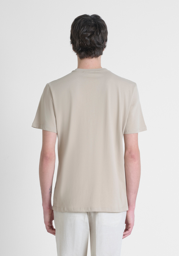 COTTON REGULAR FIT T-SHIRT WITH LOGO PRINT - Antony Morato Online Shop