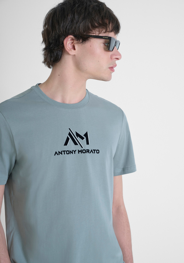 T-SHIRT REGULAR FIT IN JERSEY DI COTONE CON LOGO STAMPATO - Antony Morato Online Shop