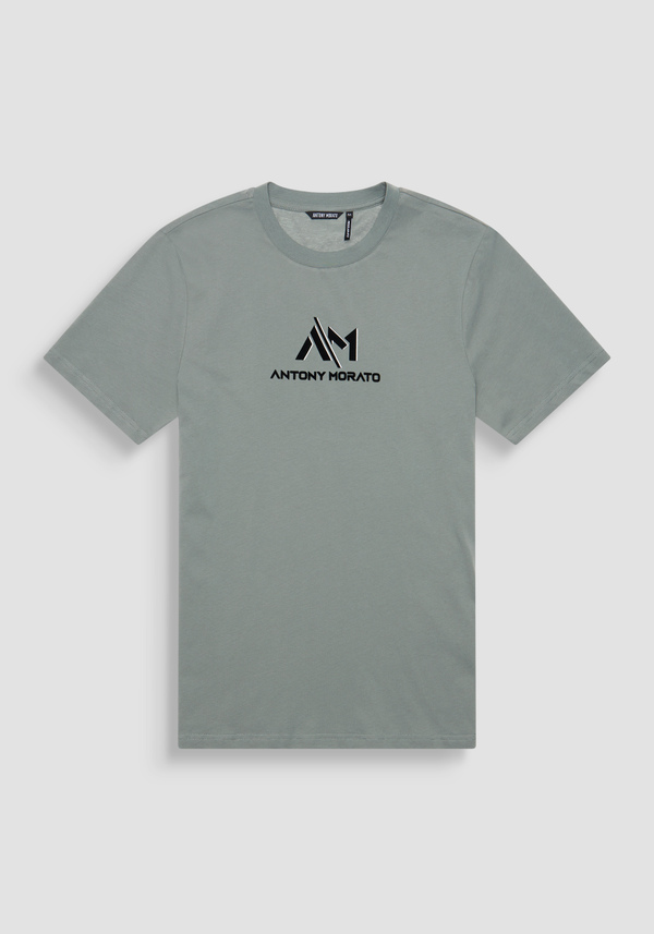 T-SHIRT REGULAR FIT IN JERSEY DI COTONE CON LOGO STAMPATO - Antony Morato Online Shop