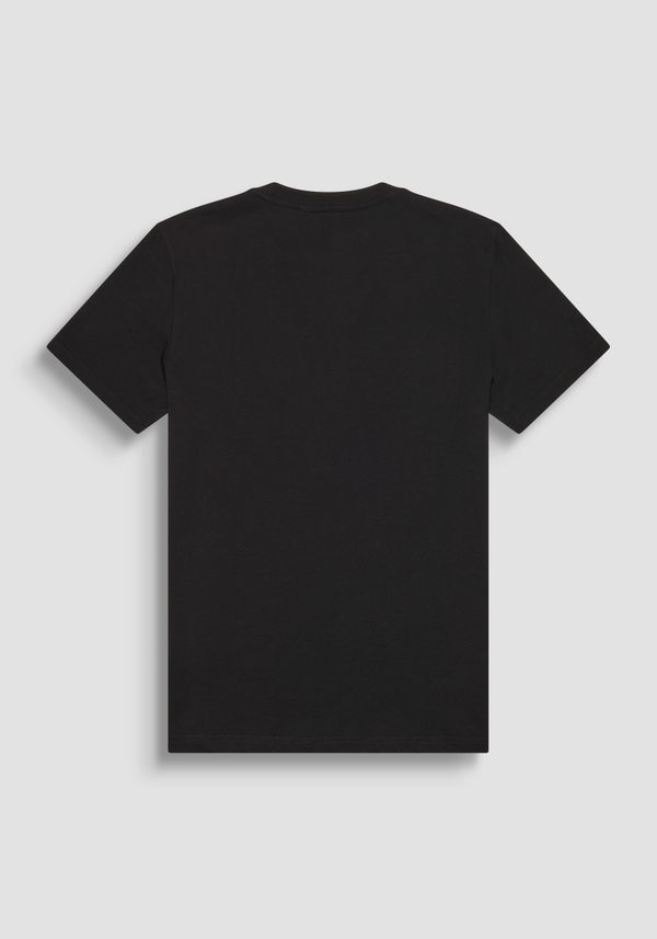 PURE COTTON JERSEY SLIM FIT T-SHIRT WITH TONE ON TONE EMBOSSED LOGO - Antony Morato Online Shop