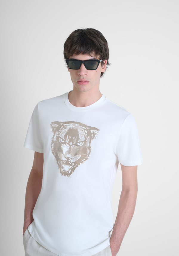 T-SHIRT REGULAR FIT EN JERSEY DE COTON AVEC IMPRESSION - Antony Morato Online Shop