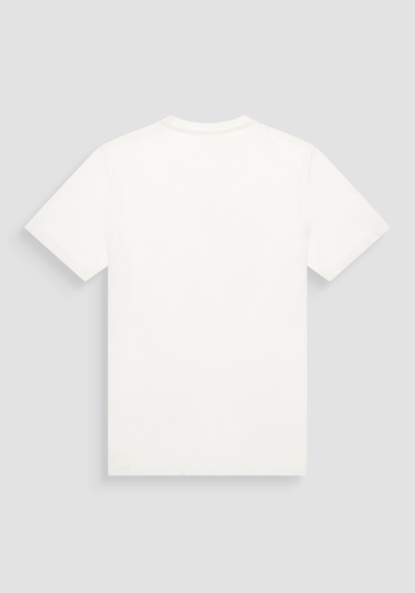 T-SHIRT SLIM FIT EN PUR JERSEY DE COTON AVEC LOGO EN RELIEF TON SUR TON - Antony Morato Online Shop