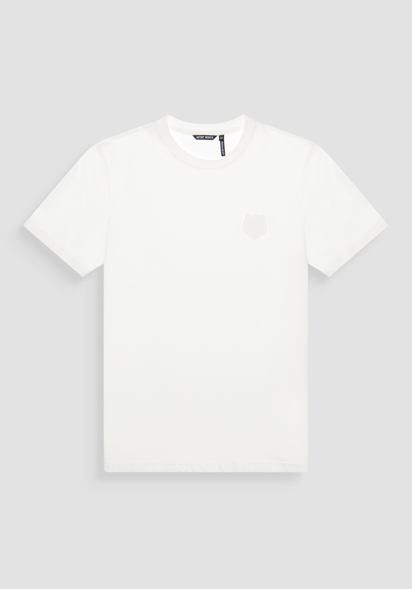 T-SHIRT REGULAR FIT 100 % JERSEY DE COTON AVEC IMPRIMÉ TIGRE EN RELIEF - Antony Morato Online Shop