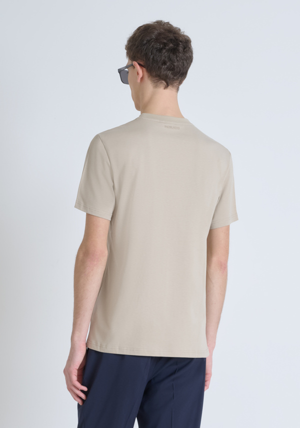 CAMISETA REGULAR FIT DE PUNTO DE ALGODÓN 100 % CON ESTAMPADO DE TIGRE EN RELIEVE - Antony Morato Online Shop