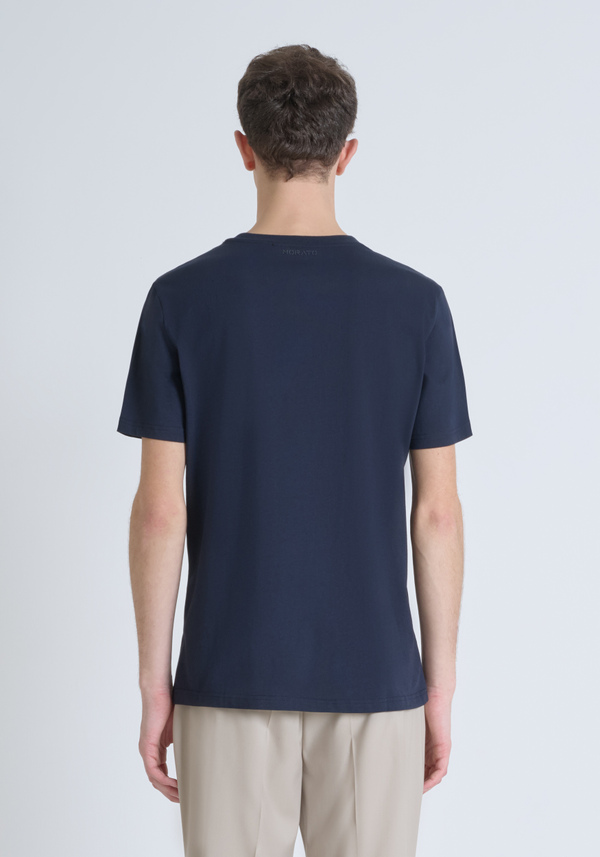 REGULAR FIT COTTON T-SHIRT WITH TIGER PATCH - Antony Morato Online Shop