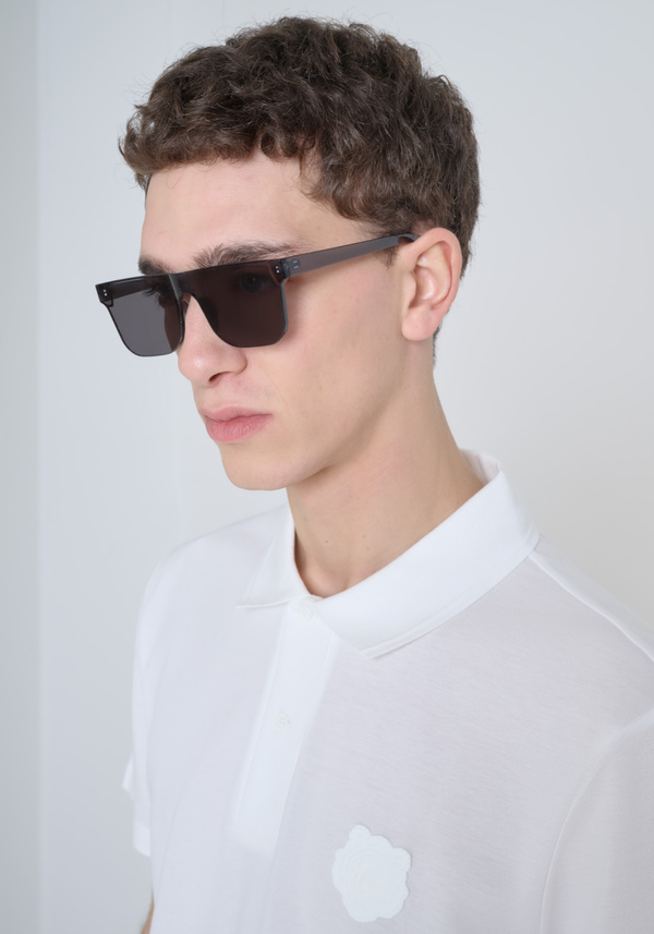REGULAR FIT 100% COTTON PIQUE POLO SHIRT WITH TONE ON TONE TIGER PATCH - Antony Morato Online Shop