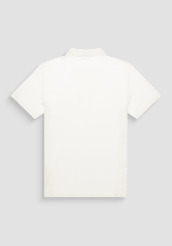 REGULAR FIT 100% COTTON PIQUE POLO SHIRT WITH TONE ON TONE TIGER PATCH - Antony Morato Online Shop