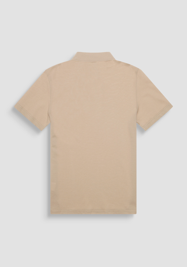 REGULAR FIT 100% COTTON PIQUE POLO SHIRT WITH TONE ON TONE TIGER PATCH - Antony Morato Online Shop