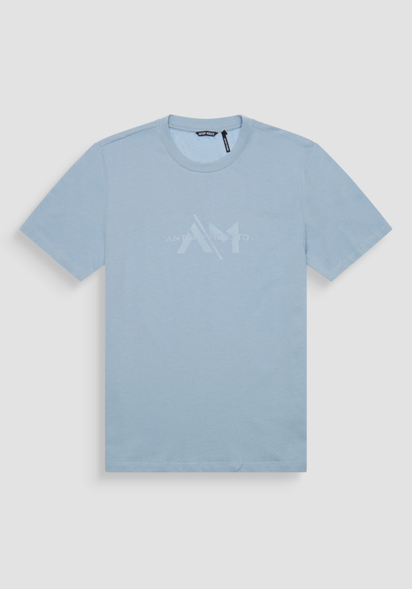 CAMISETA REGULAR FIT DE PUNTO DE ALGODÓN CON LOGOTIPO DE COLOR LISO - Antony Morato Online Shop
