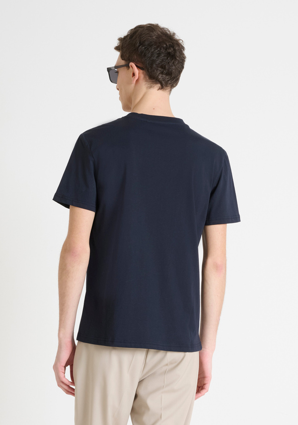 REGULAR FIT COTTON JERSEY T-SHIRT WITH ONE-TONE LOGO - Antony Morato Online Shop