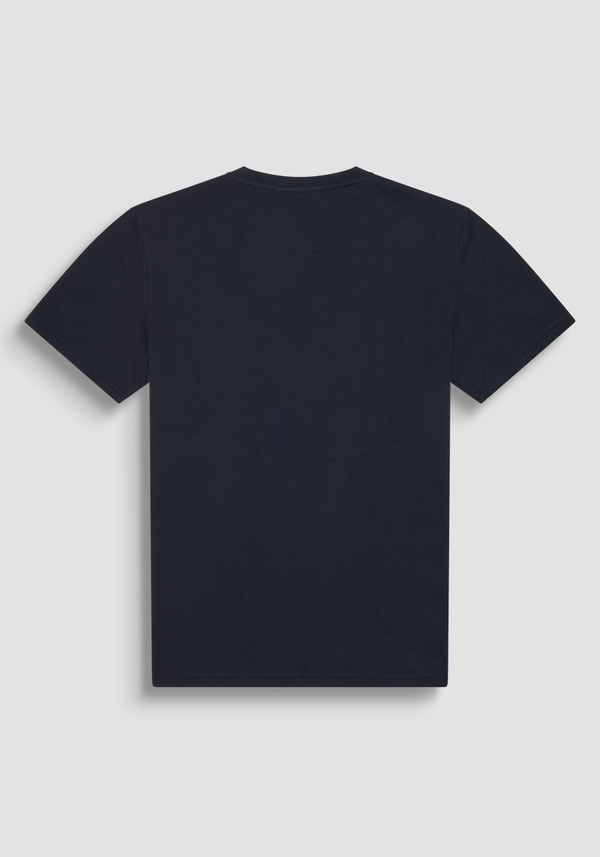 REGULAR FIT COTTON JERSEY T-SHIRT WITH ONE-TONE LOGO - Antony Morato Online Shop