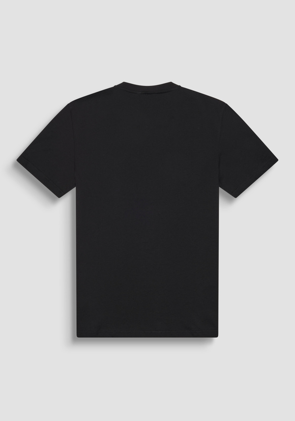 T-SHIRT REGULAR FIT EN JERSEY DE COTON AVEC LOGO COULEUR UNIE - Antony Morato Online Shop